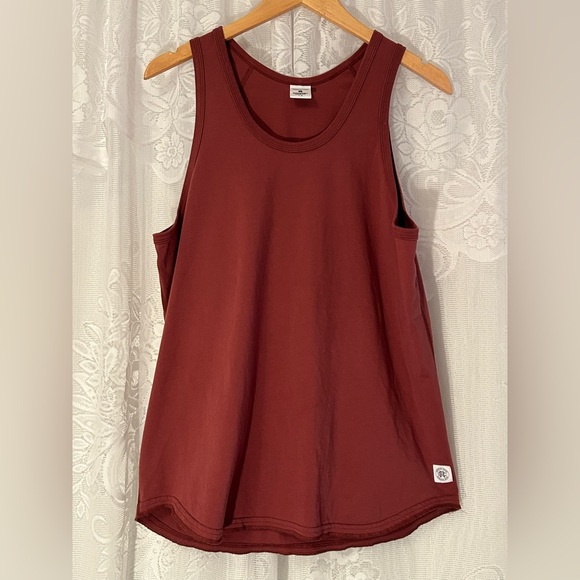 Reigning Champ Tops - Reigning Champ 100% Cotton Rust Tank Top Athletic Made in Canada Minimalist L